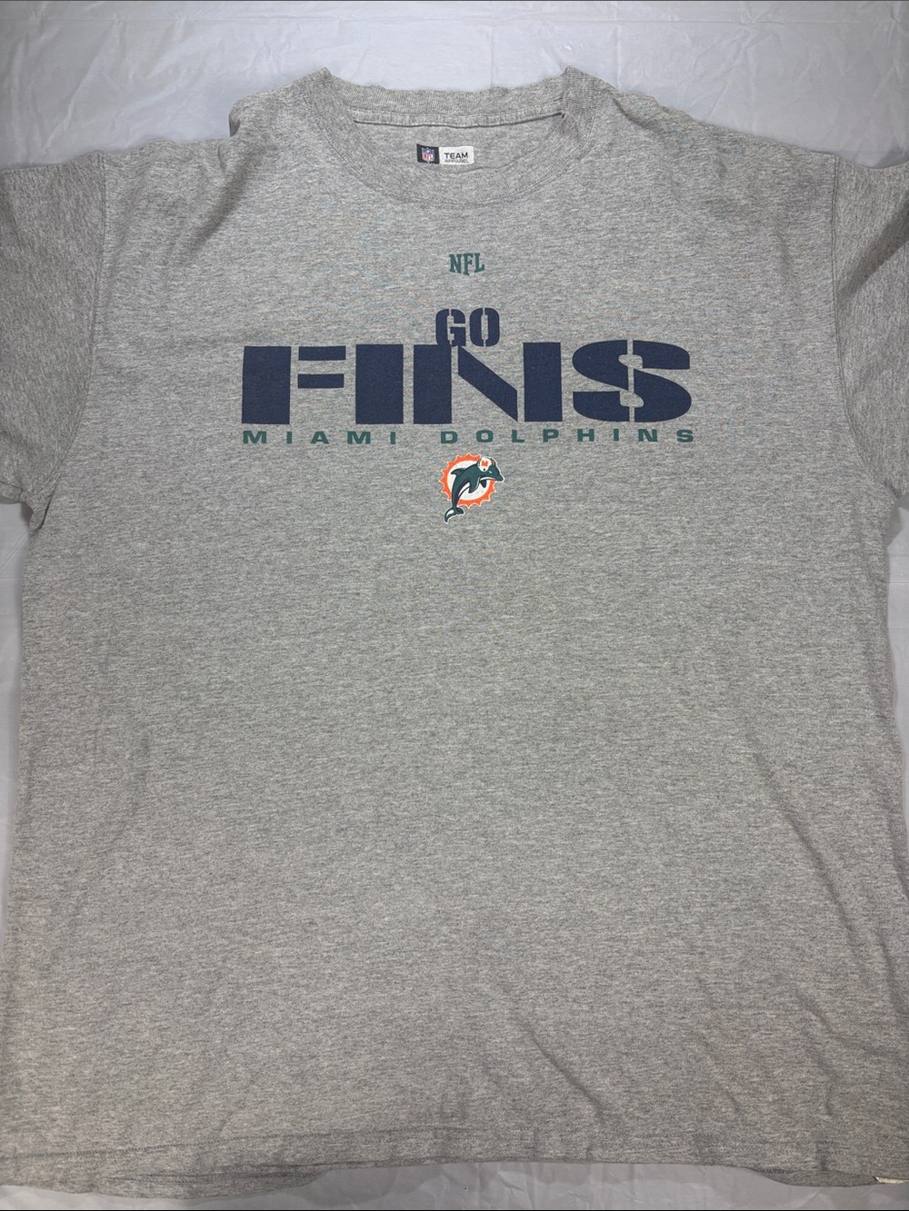 NFL MIAMI DOLPHINS GRAY XL T SHIRT